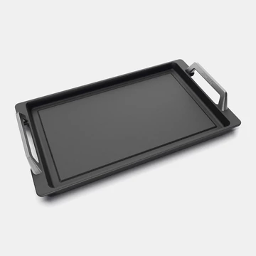 SMEG GRILL LAP, univerzális-, indukciós-, gáz-, kerámia főzőlapokhoz, sima, tapadásmentes felület, 410 x 240 mm
