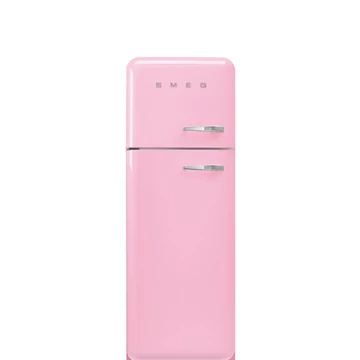 SMEG FAB30 Kétajtós felülfagyasztós kombinált hűtőszekrény, balos - 50-es évek retro design, rózsaszín