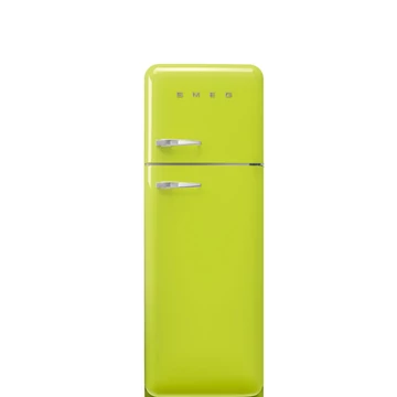SMEG FAB30 Kétajtós felülfagyasztós kombinált hűtőszekrény, jobbos - 50-es évek retro design, lime zöld