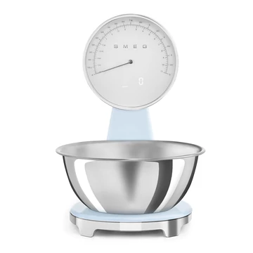 Smeg világoskék mechanikus mérleg, digitális kijelzővel