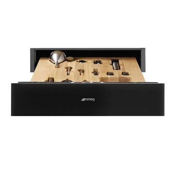 SMEG Sommelier fiók - Linea design, mélyfekete üveg