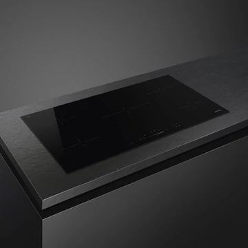 SMEG KERÁMIA FŐZŐLAP, Universal design, 90 cm, 5 főzőzóna, fekete üveg