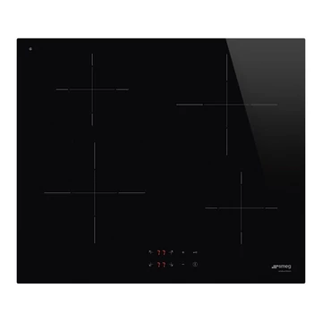 SMEG INDUKCIÓS FŐZŐLAP, Universal design, 60 cm, 4 főzőzóna, fekete üveg