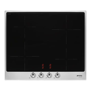 SMEG INDUKCIÓS FŐZŐLAP, Classic design, 60 cm, 4 főzőzóna, inox keret