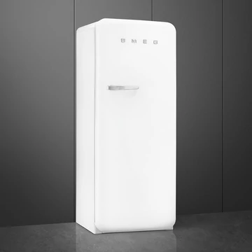 SMEG FAB28 Egyajtós hűtőszekrény, felül fagyasztórekesszel, jobbos - 50-es évek retro design, matt fehér