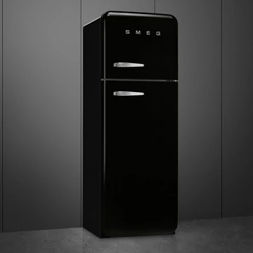 SMEG FAB30 Kétajtós felülfagyasztós kombinált hűtőszekrény, jobbos - 50-es évek retro design, fekete