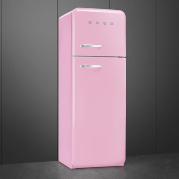 SMEG FAB30 Kétajtós felülfagyasztós kombinált hűtőszekrény, jobbos - 50-es évek retro design, rózsaszín