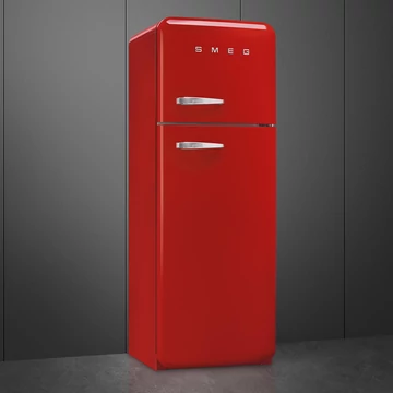 SMEG FAB30 Kétajtós felülfagyasztós kombinált hűtőszekrény, jobbos - 50-es évek retro design, piros