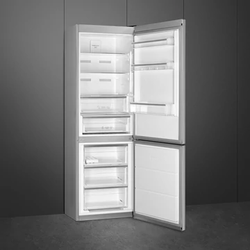 SMEG SZABADONÁLLÓ HŰTŐ ÉS FAGYASZTÓ, 60x186 cm, jobb oldali pántok, inox