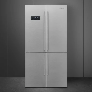 SMEG SZABADONÁLLÓ HŰTŐ ÉS FAGYASZTÓ, 90,8x182 cm, francia ajtó, inox