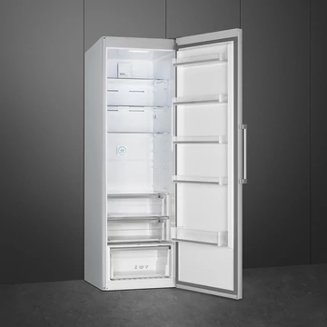 SMEG szabadonálló hűtőszekrény LCD kijelzővel - Universale design, inox