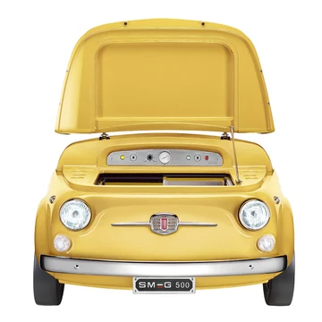 SMEG Fiat500 Minibár hűtő - 50-es évek retro design, sárga
