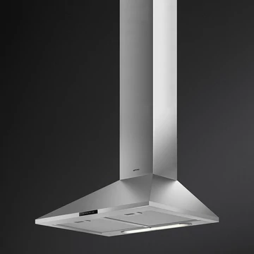 SMEG UNIVERSALE design kürtős fali páraelszívó, 60 cm, inox, fekete nyomógombos vezérlés
