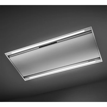 SMEG UNIVERSALE design mennyezeti páraelszívó, 120 cm, inox, 2 LED csík