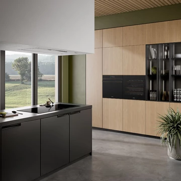 SMEG UNIVERSALE design mennyezeti páraelszívó, 90 cm, matt fehér, 2 LED csík