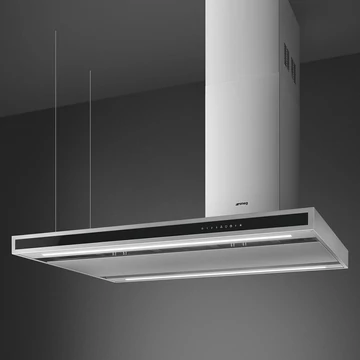 SMEG UNIVERSALE design függesztett páraelszívó, 120 cm, inox, LED