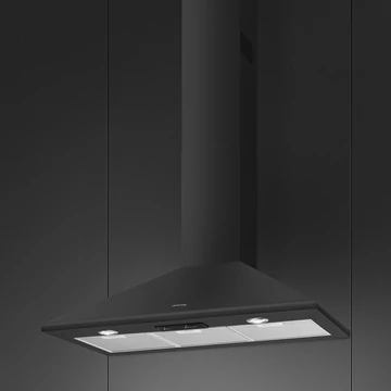 SMEG UNIVERSALE design kürtős fali páraelszívó, 90 cm, antracit