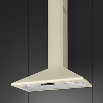 SMEG UNIVERSALE design kürtős fali páraelszívó, 90 cm, bézs