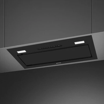 SMEG UNIVERSALE design beépíthető páraelszívó, 60 cm, matt fekete, LED