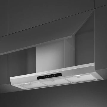 SMEG UNIVERSALE design beépíthető páraelszívó, 86 cm, inox, 3+1 sebesség