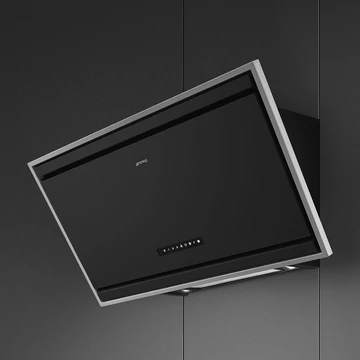 SMEG UNIVERSALE design vertikális fali páraelszívó, 90 cm, matt fekete