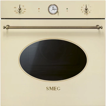 SMEG PIROLITIKUS HŐLÉGKEVERÉSES SÜTŐ, Colonial design, 60 cm, analóg, bézs