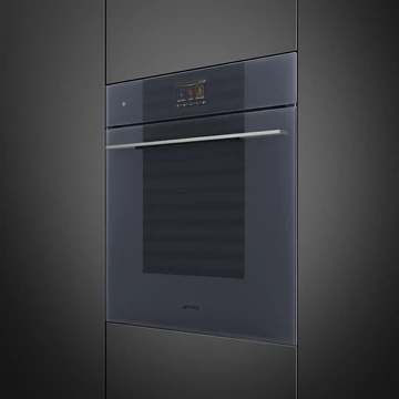SMEG Galileo SteamOne Kombinált gőzsütő, pirolitikus tisztítássál, TFT kijelzővel, Linea design, neptune szürke üveg