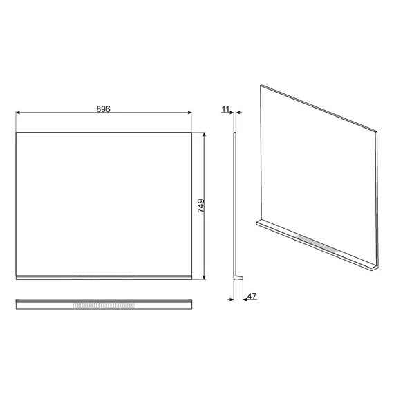 SMEG HÁTFAL, 90 cm, Classica design cookerekhez
