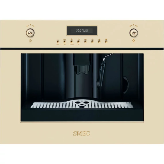 SMEG VEZÉRLŐGOMB KÉSZLET, Cortina design, 2 db, kávéfőzőhöz való bézs vezérlőgomb bronz alappal