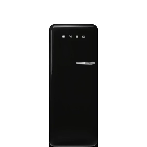 SMEG FAB28 Egyajtós hűtőszekrény, felül fagyasztórekesszel, balos - 50-es évek retro design, fekete