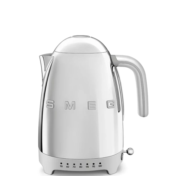 SMEG fényes króm vízforraló állítható vízhőfokkal