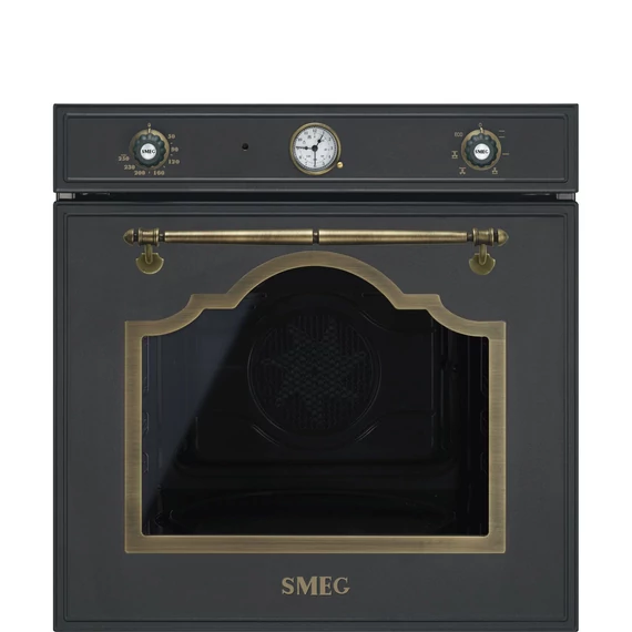 SMEG LÉGKEVERÉSES SÜTŐ, Cortina design, 60 cm, analóg, antracit