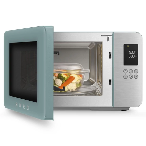 SMEG ASZTALI MIKROHULLÁMÚ SÜTŐ GRILL FUNKCIÓVAL, matt smaragdzöld, mikrohullámú sütés