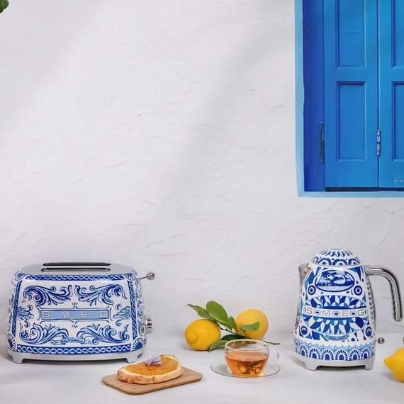 Smeg D&G Blu Mediterraneo 2 szeletes kenyérpirító és vízforraló