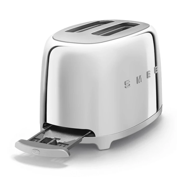 SMEG KENYÉRPIRÍTÓ, 2 szeletes, 50-es évek retro design, fényes króm