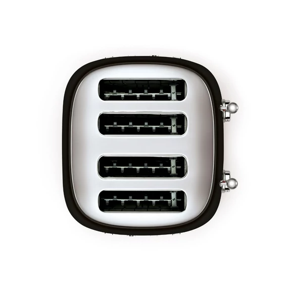 SMEG fekete 2x2 szeletes kenyérpirító, felülről