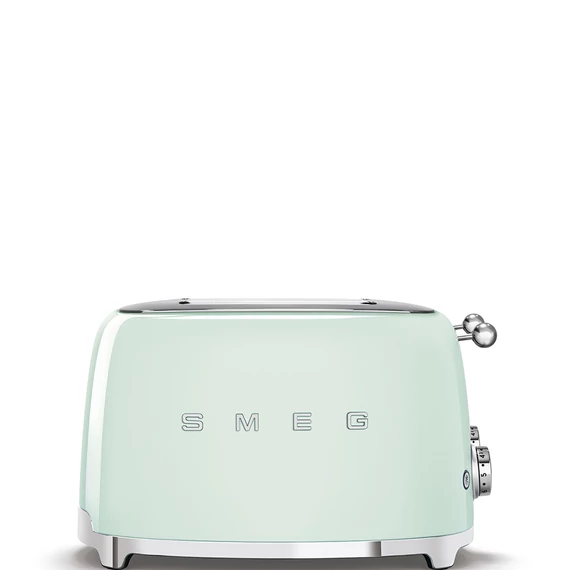 SMEG világoszöld 2x2 szeletes kenyérpirító, szemből