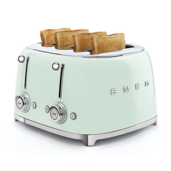 SMEG világoszöld 2x2 szeletes kenyérpirító, pirítós szeletek