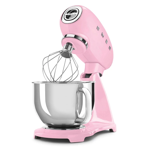 Smeg rózsaszín konyhai robotgép, dróthabverő