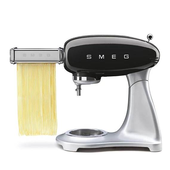 SMEG KONYHAI ROBOTGÉP, 50-es évek retro design, fekete, tésztakészítő kiegészítővel