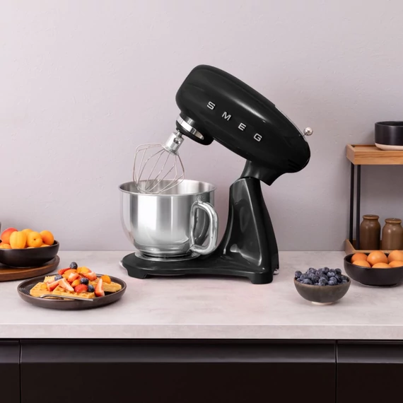 SMEG KONYHAI ROBOTGÉP, 50-es évek retro design, fekete, konyhapulton