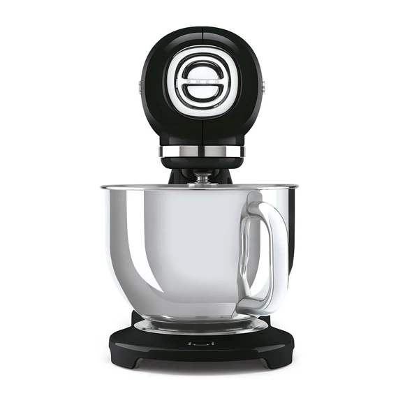 SMEG KONYHAI ROBOTGÉP, 50-es évek retro design, fekete, szemből