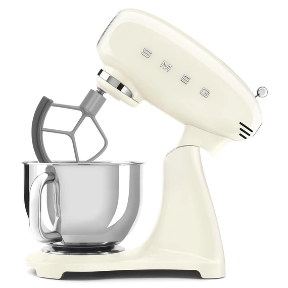 SMEG KONYHAI ROBOTGÉP, 50-es évek retro design, bézs, szilikonos krémkeverővel