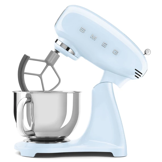 SMEG KONYHAI ROBOTGÉP, 50-es évek retro design, világoskék, szilikonos krémkeverővel
