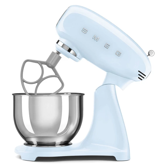 SMEG KONYHAI ROBOTGÉP, 50-es évek retro design, világoskék, lapos keverőkarral