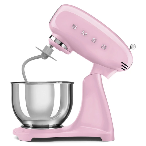 SMEG KONYHAI ROBOTGÉP, 50-es évek retro design, rózsaszín, tésztadagasztó karral