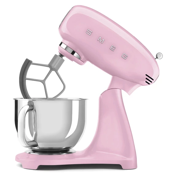 SMEG KONYHAI ROBOTGÉP, 50-es évek retro design, rózsaszín, szilikonos krémkeverővel