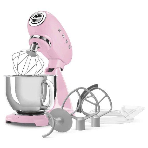 SMEG KONYHAI ROBOTGÉP, 50-es évek retro design, rózsaszín, alaptartozékokkal