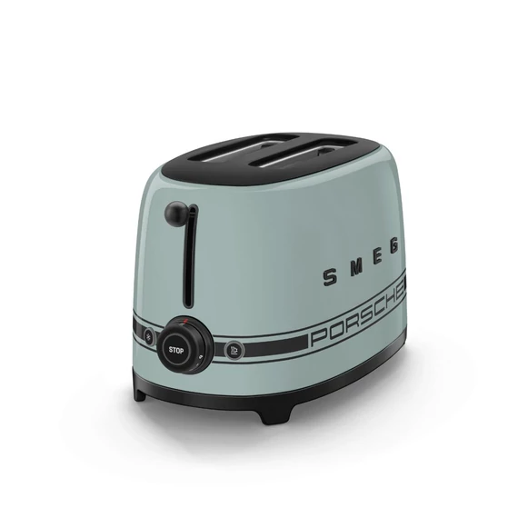Porsche x SMEG KENYÉRPIRÍTÓ, 2 szeletes, Shade Green, oldalról