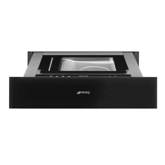 SMEG Vákuumozó fiók, mélyfekete üveg - Linea design